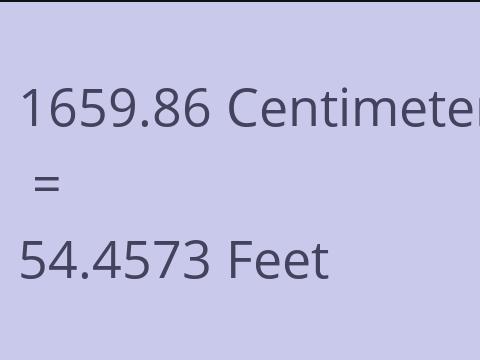 1659.86 CM TO FEET