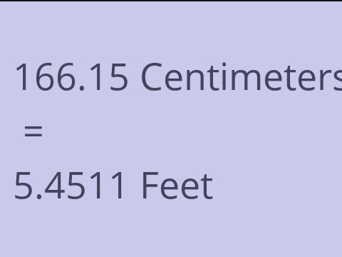 166.15 CM TO FEET