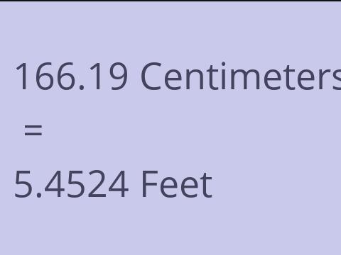 166.19 CM TO FEET