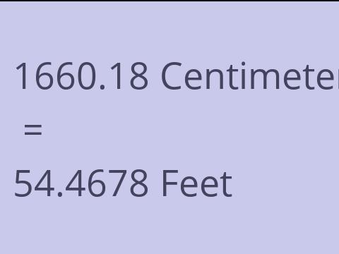 1660.18 CM TO FEET