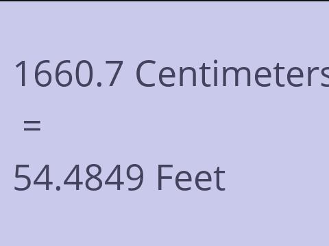 1660.7 CM TO FEET