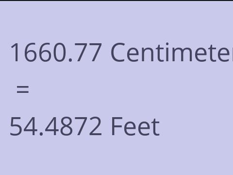 1660.77 CM TO FEET