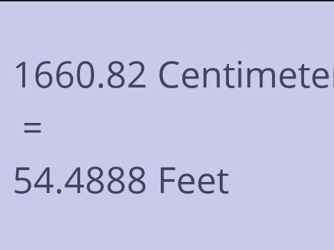 1660.82 CM TO FEET