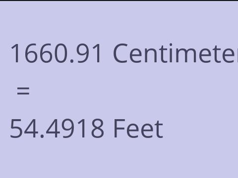 1660.91 CM TO FEET