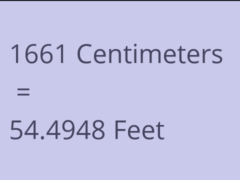 1661 CM TO FEET