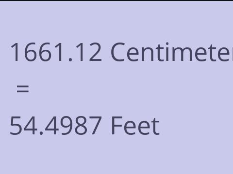 1661.12 CM TO FEET