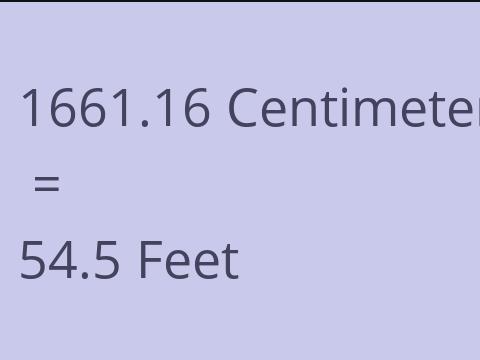 1661.16 CM TO FEET