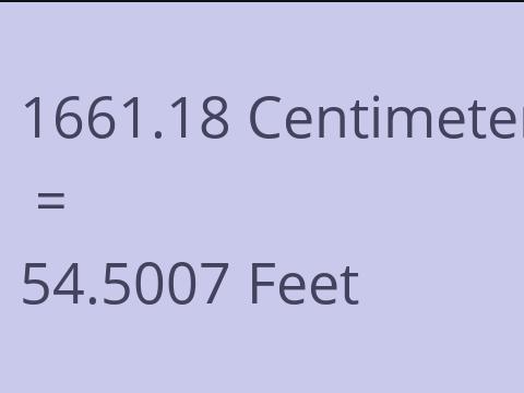 1661.18 CM TO FEET