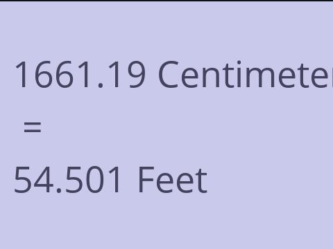 1661.19 CM TO FEET