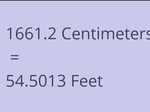 1661.2 CM TO FEET