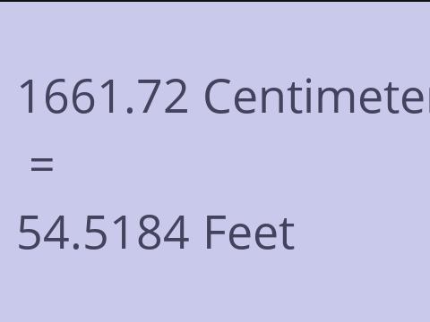 1661.72 CM TO FEET