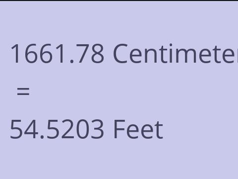 1661.78 CM TO FEET