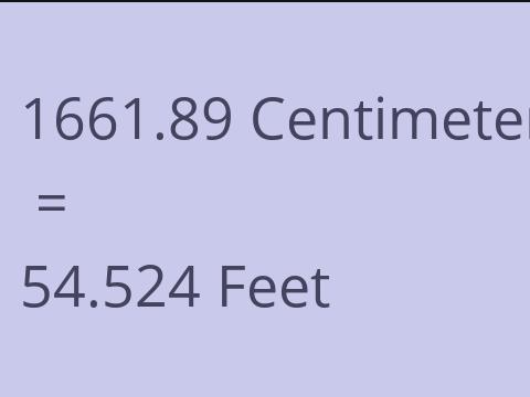 1661.89 CM TO FEET