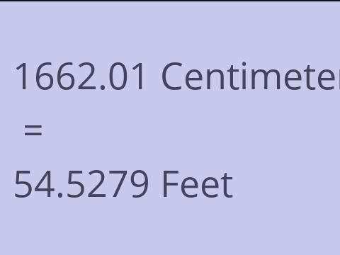 1662.01 CM TO FEET