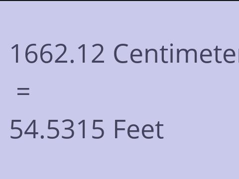 1662.12 CM TO FEET