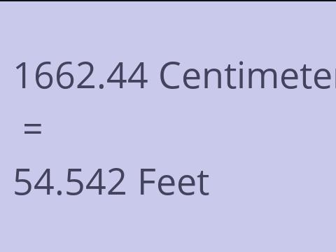 1662.44 CM TO FEET