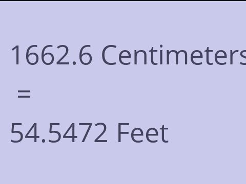 1662.6 CM TO FEET