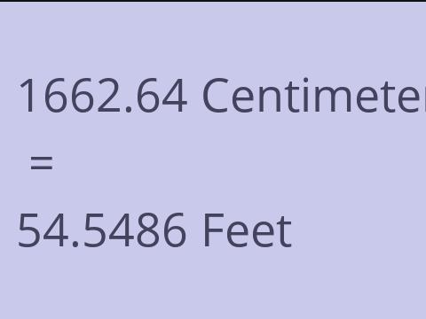 1662.64 CM TO FEET