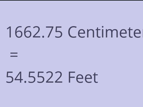 1662.75 CM TO FEET