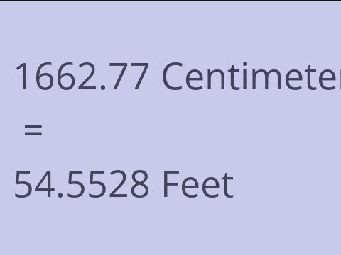 1662.77 CM TO FEET