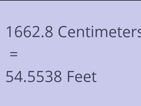 1662.8 CM TO FEET