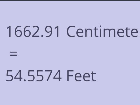 1662.91 CM TO FEET