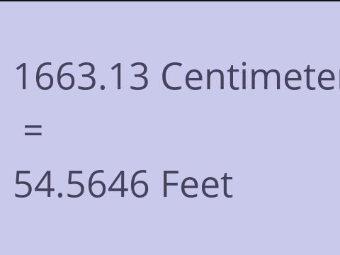 1663.13 CM TO FEET