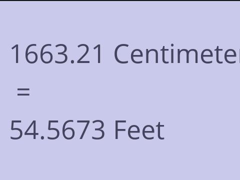 1663.21 CM TO FEET