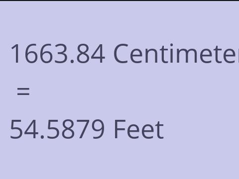 1663.84 CM TO FEET