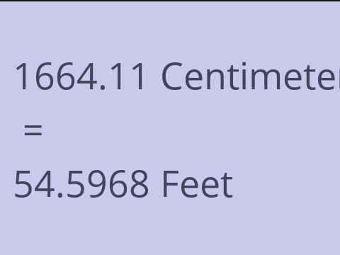 1664.11 CM TO FEET