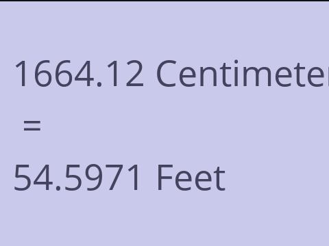 1664.12 CM TO FEET