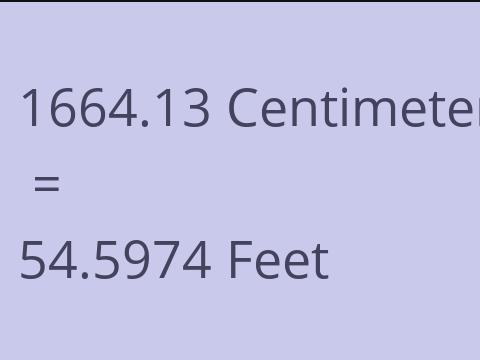 1664.13 CM TO FEET