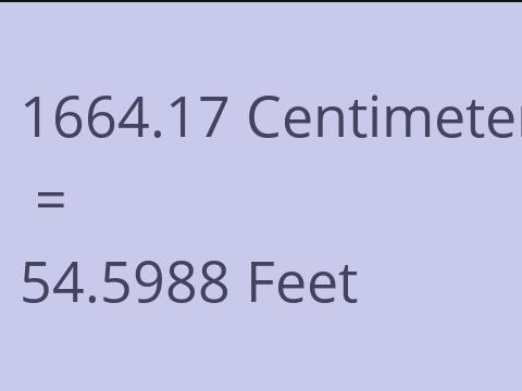 1664.17 CM TO FEET