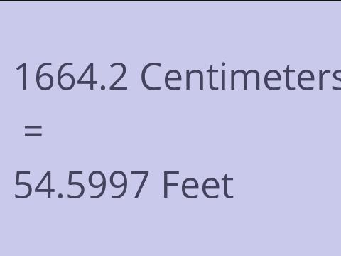 1664.2 CM TO FEET