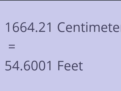 1664.21 CM TO FEET