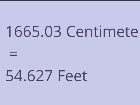 1665.03 CM TO FEET