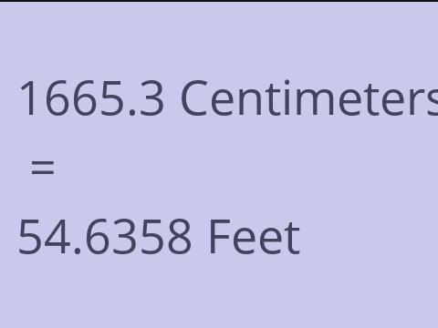 1665.3 CM TO FEET