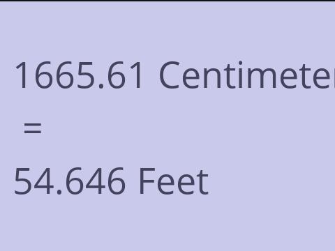 1665.61 CM TO FEET