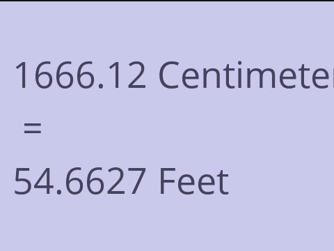 1666.12 CM TO FEET