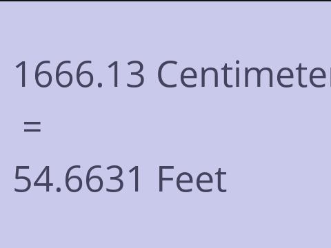 1666.13 CM TO FEET