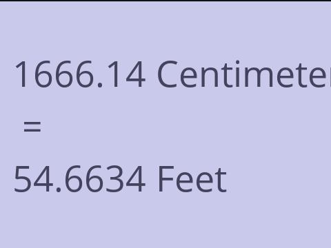 1666.14 CM TO FEET