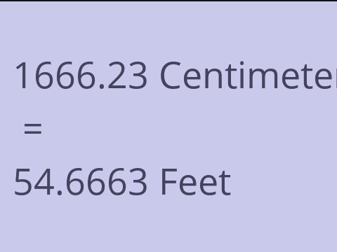 1666.23 CM TO FEET