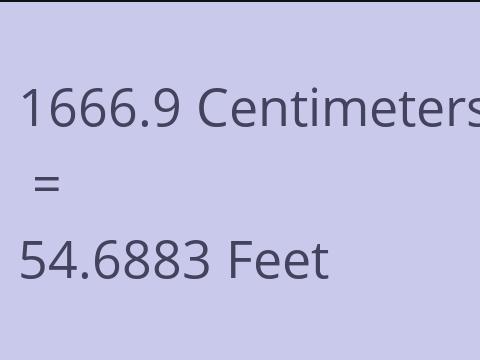 1666.9 CM TO FEET