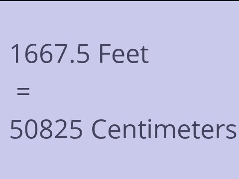 1667.5 FEET TO CM