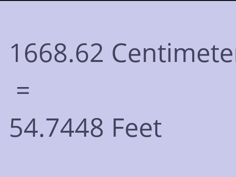 1668.62 CM TO FEET