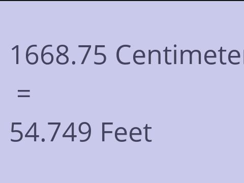 1668.75 CM TO FEET