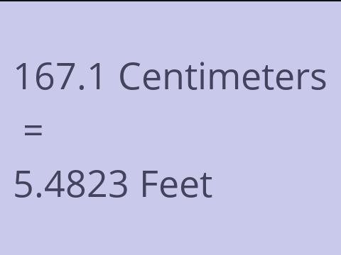 167.1 CM TO FEET