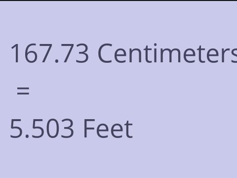 167.73 CM TO FEET