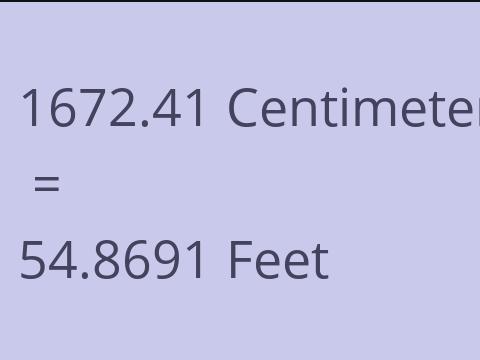 1672.41 CM TO FEET