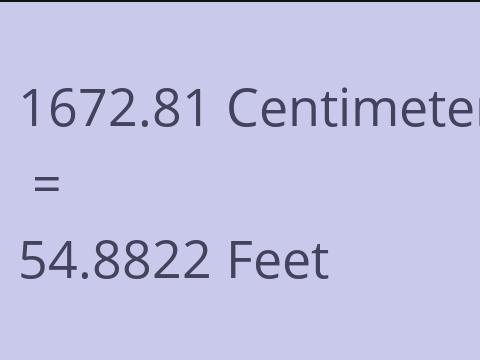 1672.81 CM TO FEET